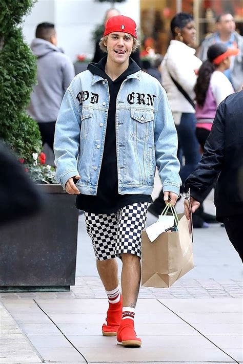 justin bieber gucci denim jacket|justin bieber baggy clothes.